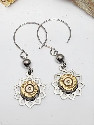 Openwork Round Stainless Filigree Bullet Earrings
