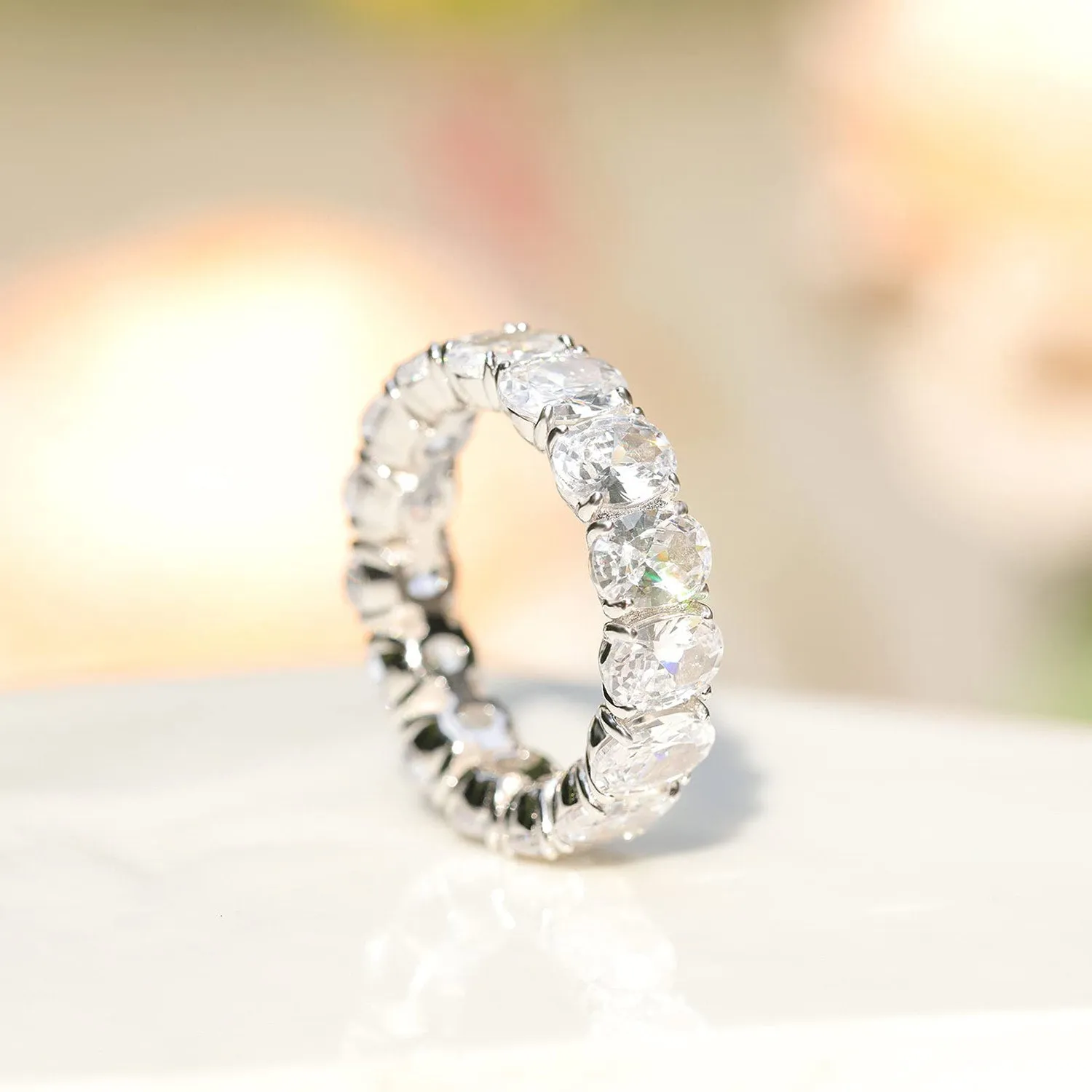 Oval Wedding Eternity Band