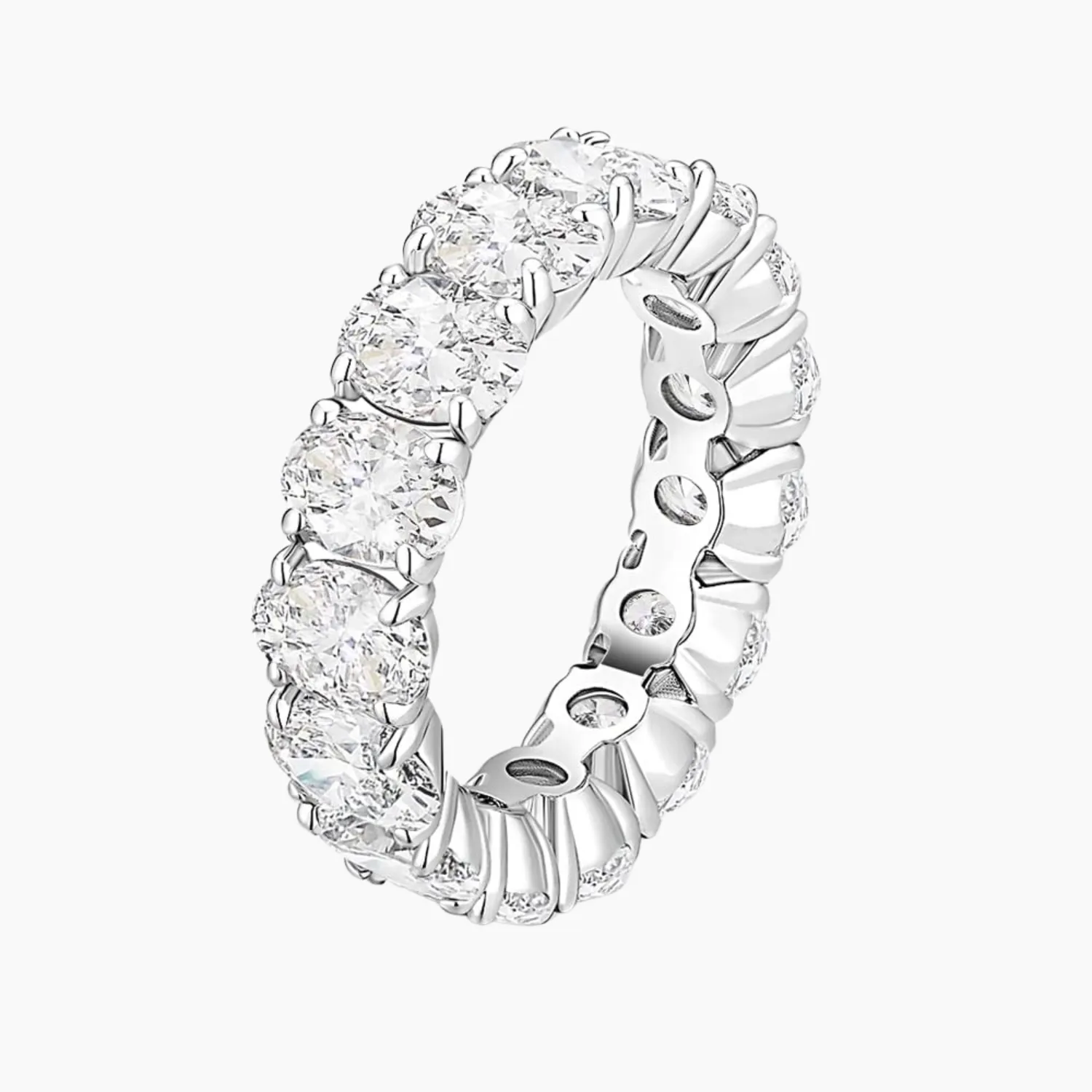 Oval Wedding Eternity Band