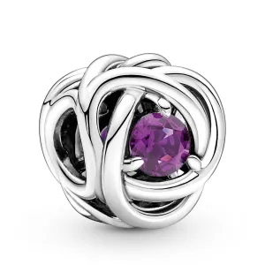 Pandora February - Purple Eternity Circle Charm