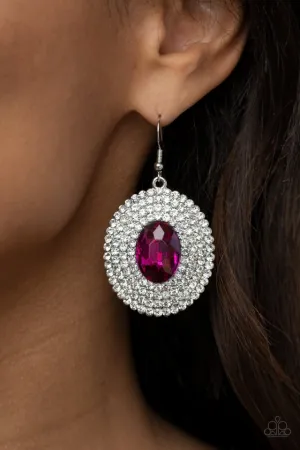 Paparazzi Earring ~ FIERCE Field - Pink