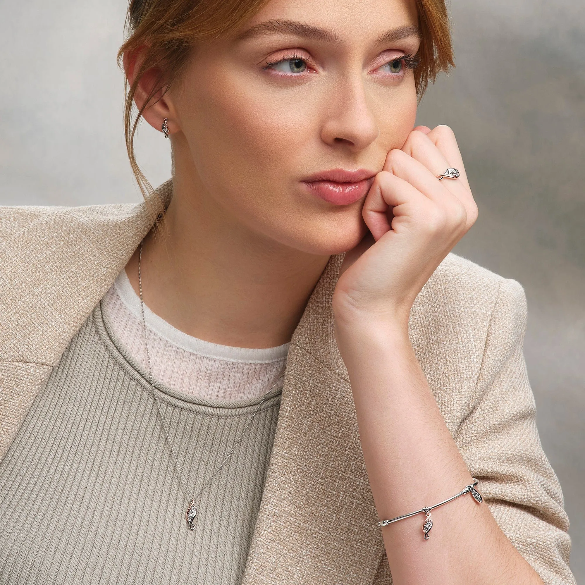 Past Present Future® Silver Stud Earrings