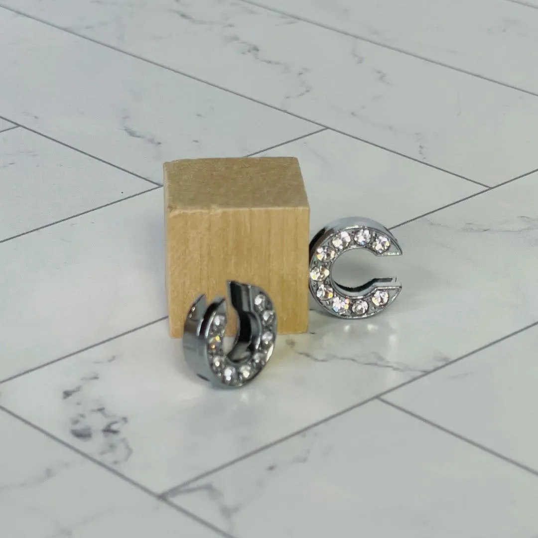 Pavé Letters -Silver Charms