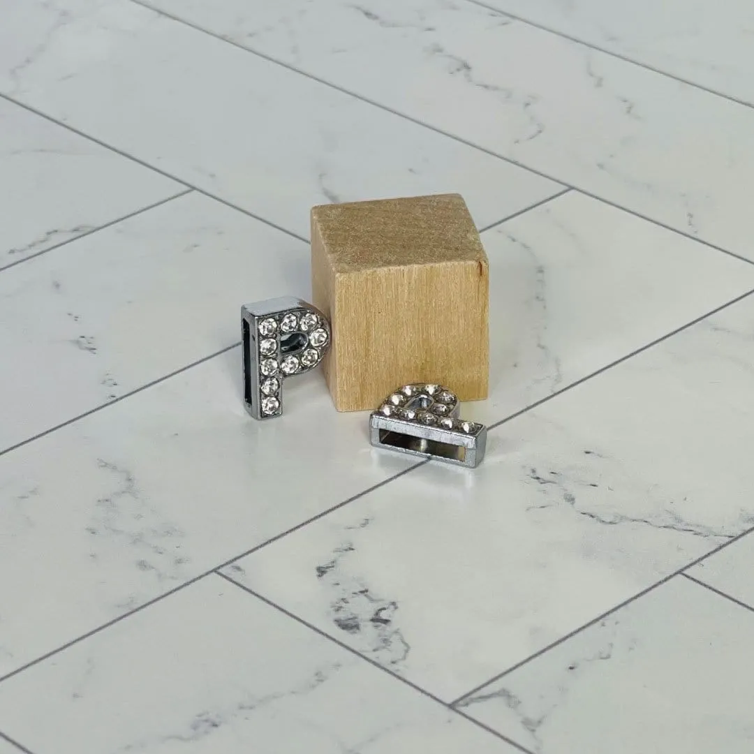Pavé Letters -Silver Charms