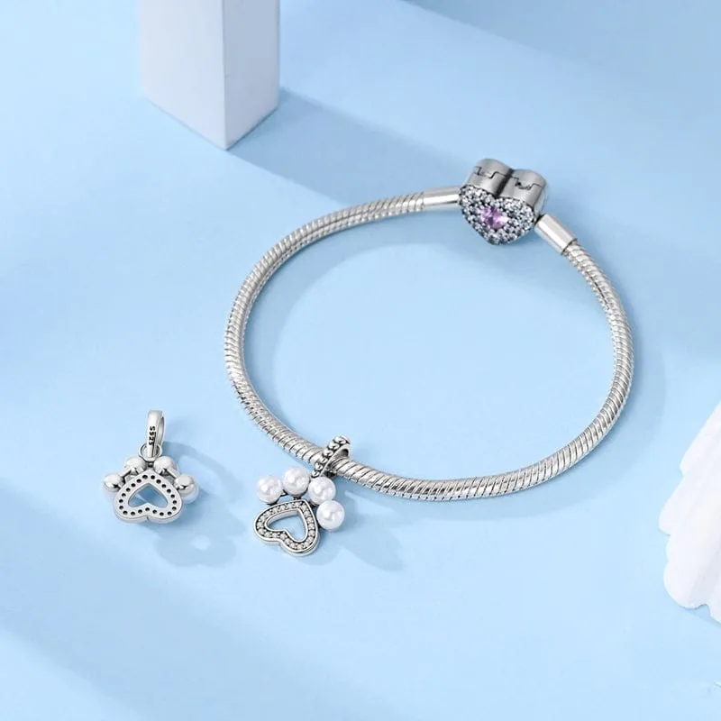 Pet Pearl Paw Dangle Charm