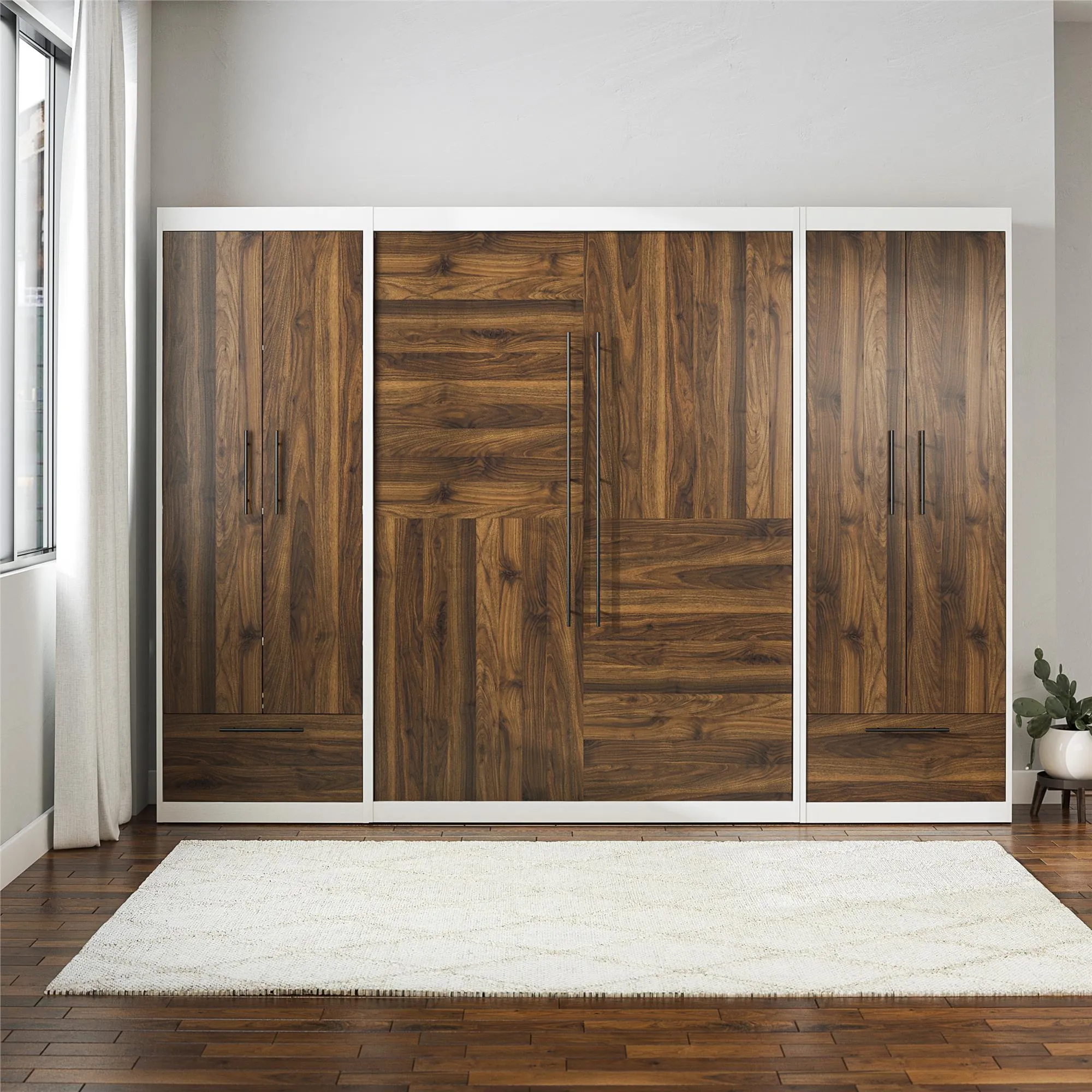 Pinnacle Murphy Bed Bundle with 2 Wardrobe Side Cabinets