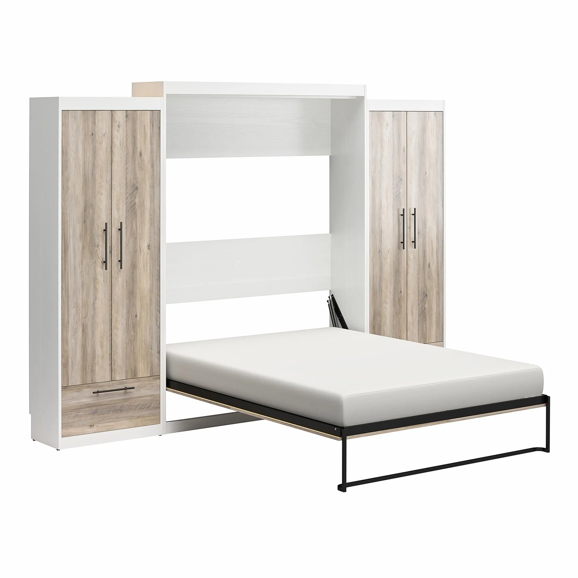 Pinnacle Murphy Bed Bundle with 2 Wardrobe Side Cabinets