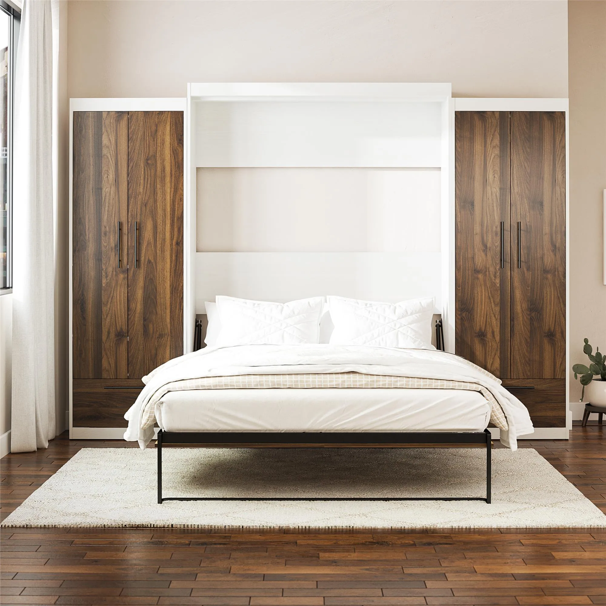 Pinnacle Murphy Bed Bundle with 2 Wardrobe Side Cabinets