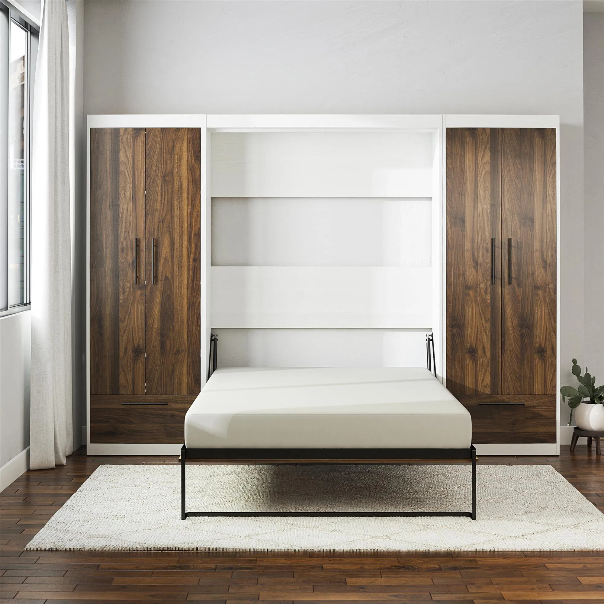 Pinnacle Murphy Bed Bundle with 2 Wardrobe Side Cabinets