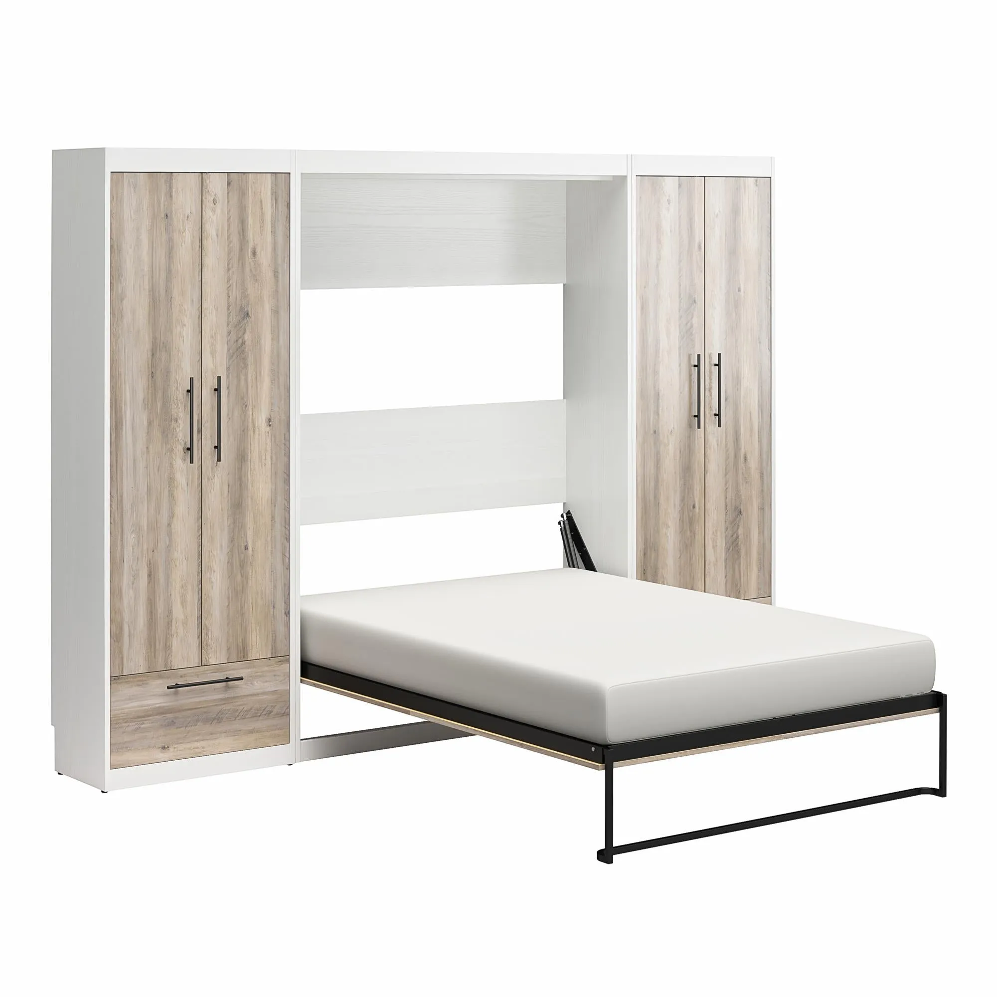 Pinnacle Murphy Bed Bundle with 2 Wardrobe Side Cabinets