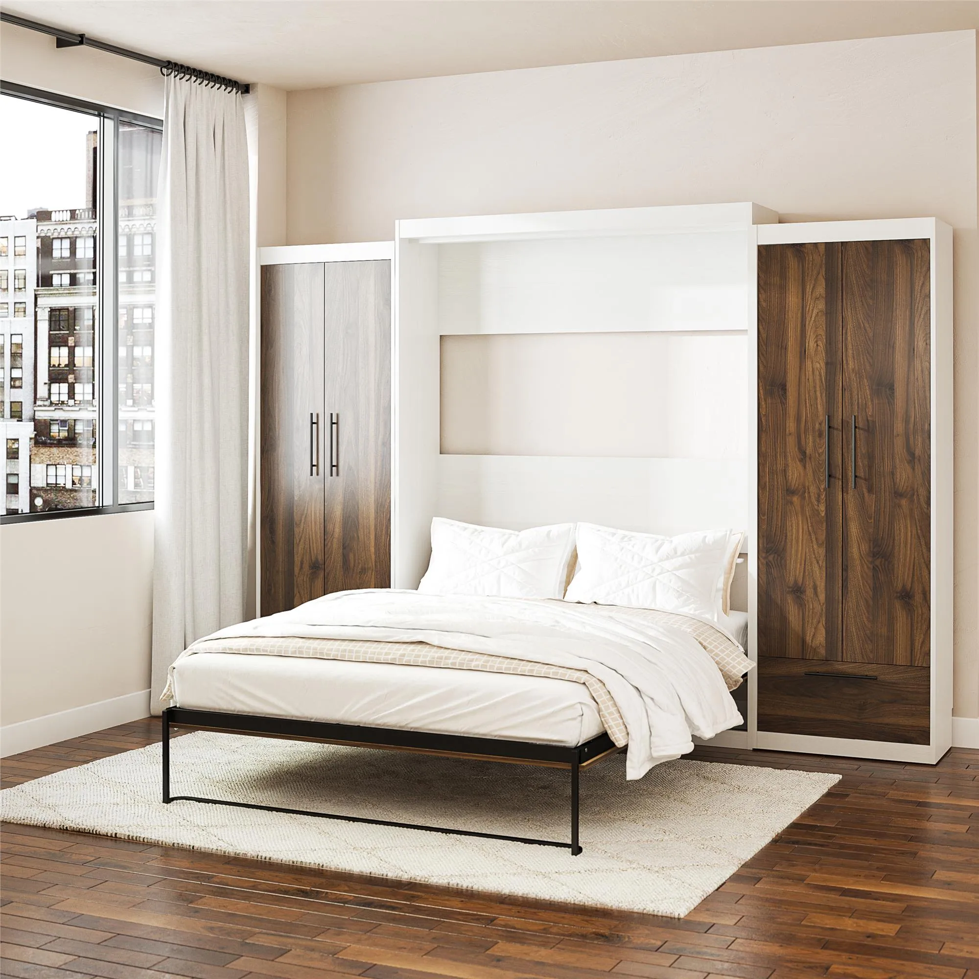 Pinnacle Murphy Bed Bundle with 2 Wardrobe Side Cabinets