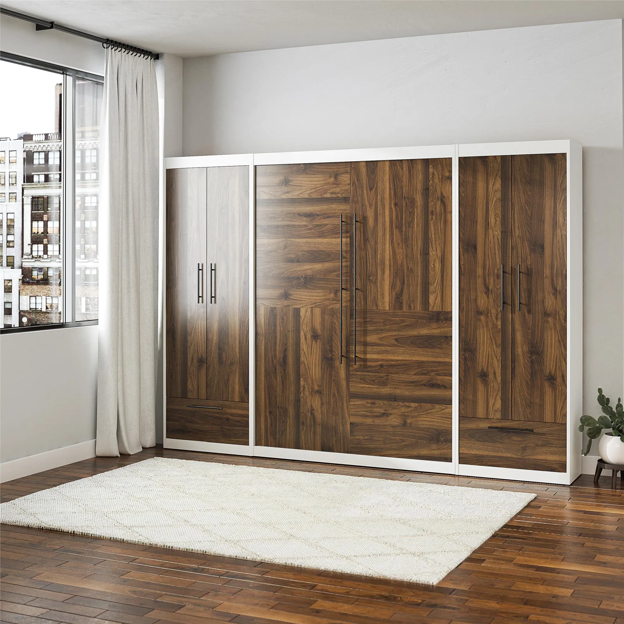 Pinnacle Murphy Bed Bundle with 2 Wardrobe Side Cabinets
