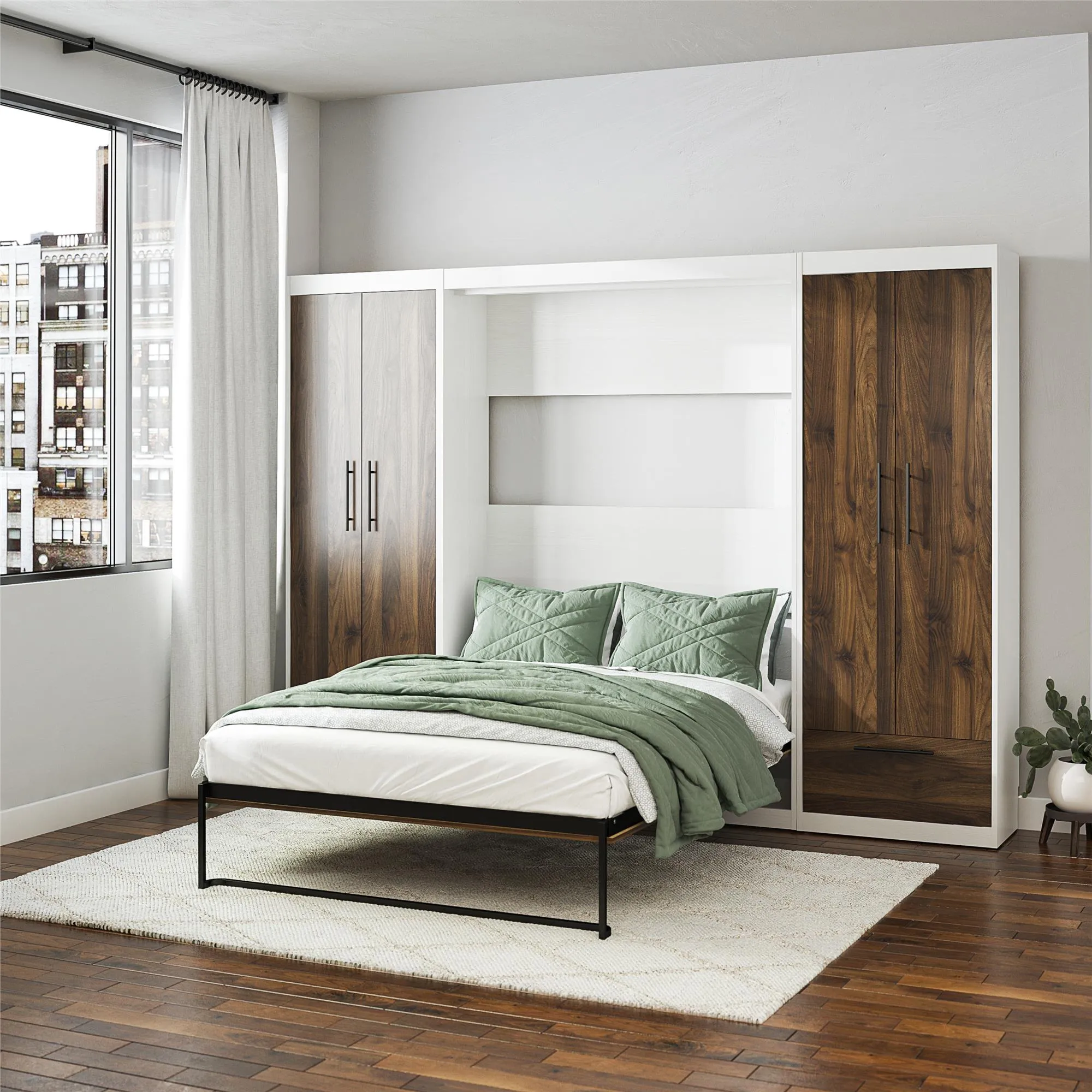Pinnacle Murphy Bed Bundle with 2 Wardrobe Side Cabinets