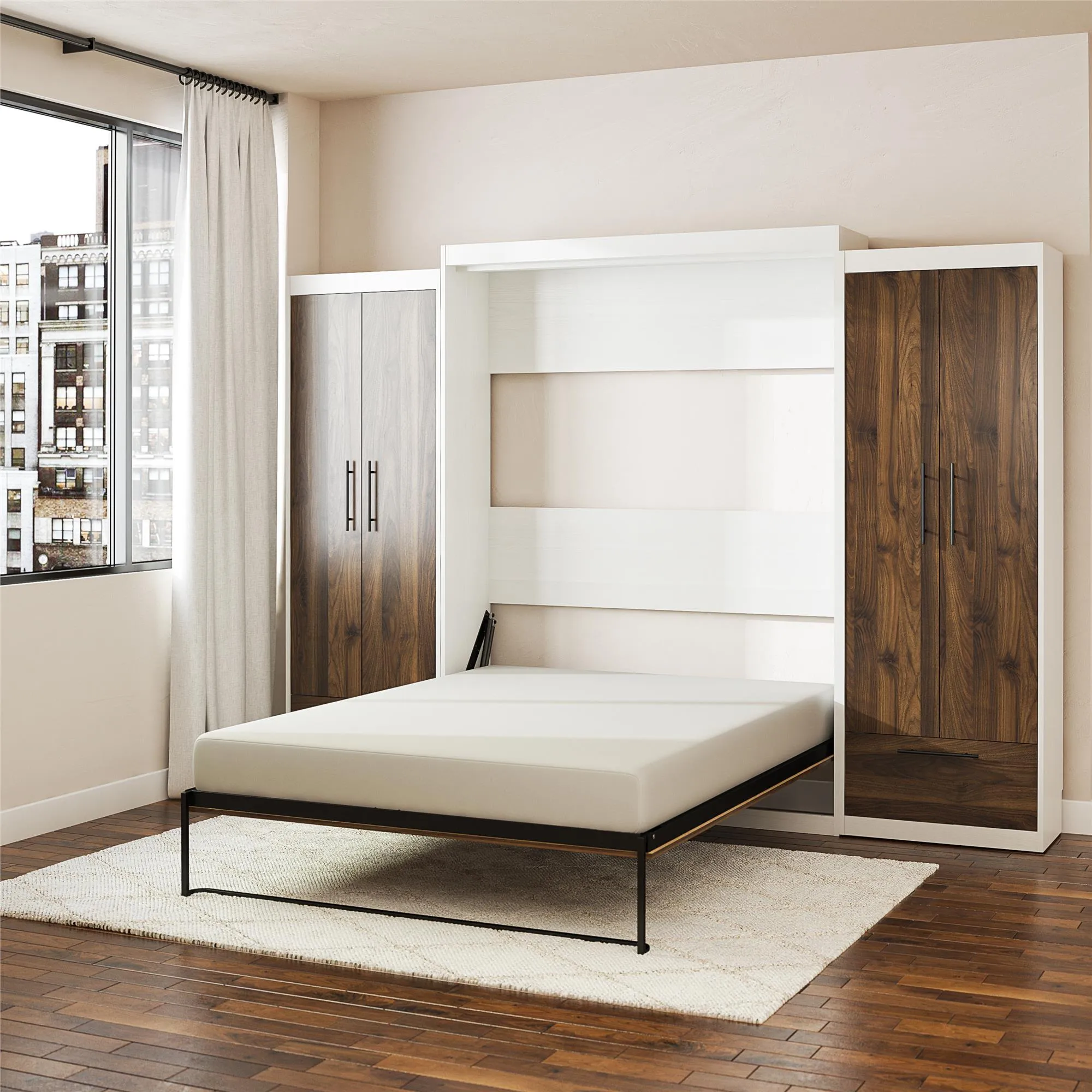 Pinnacle Murphy Bed Bundle with 2 Wardrobe Side Cabinets