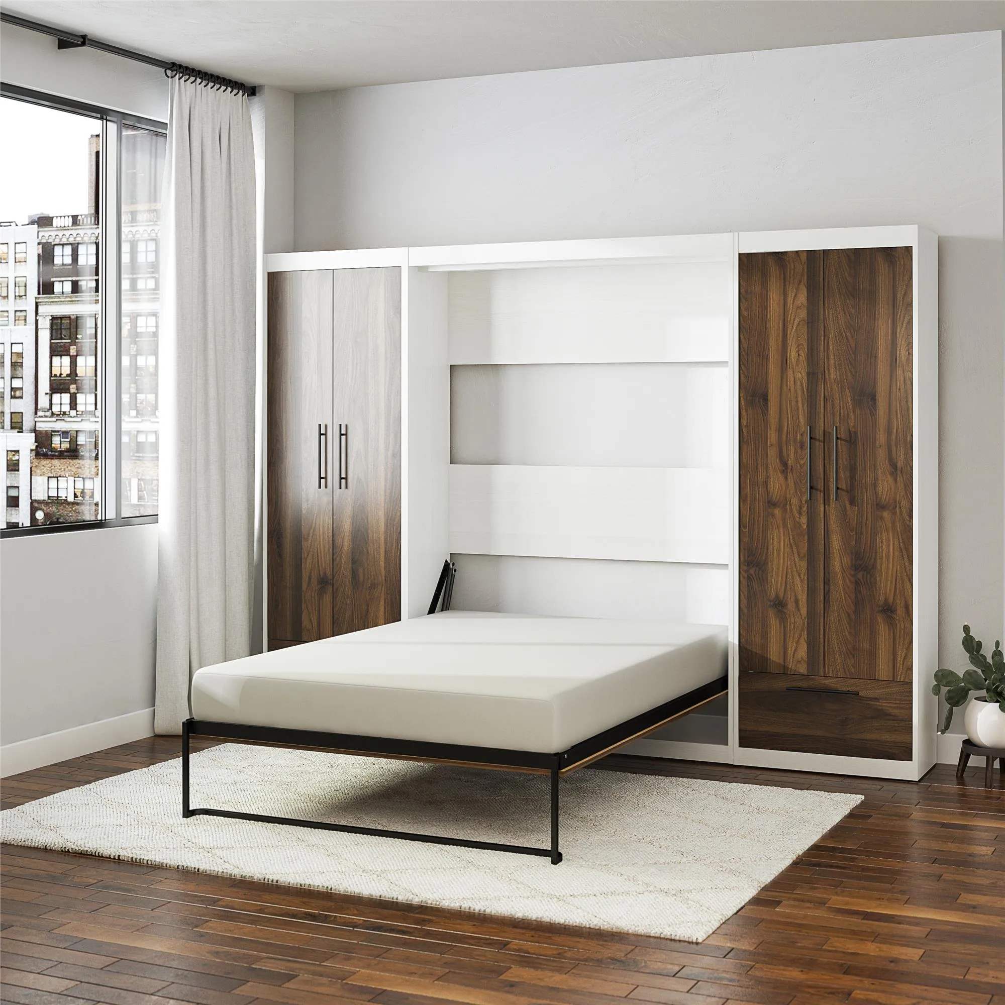 Pinnacle Murphy Bed Bundle with 2 Wardrobe Side Cabinets