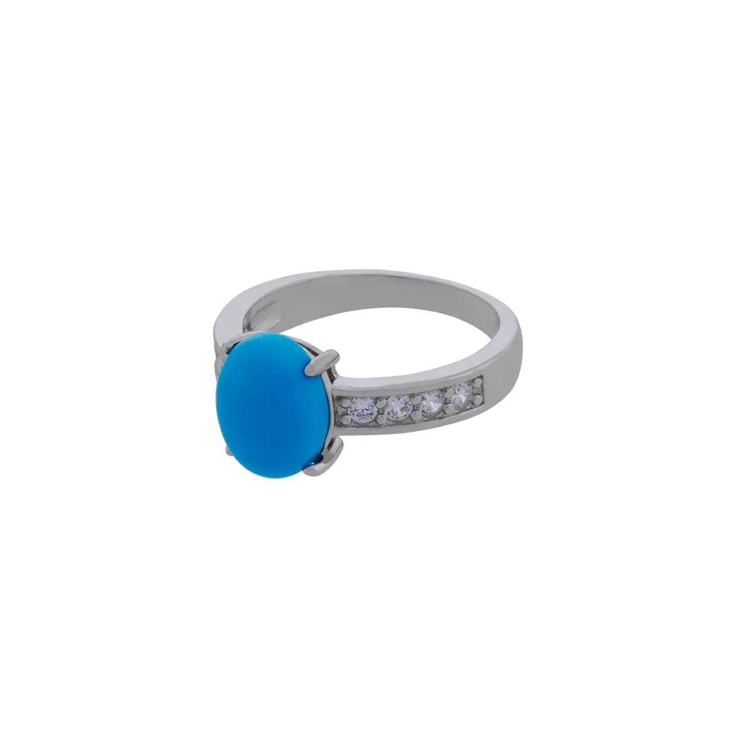 Premium 925 Sterling Silver Peacock Blue Ring