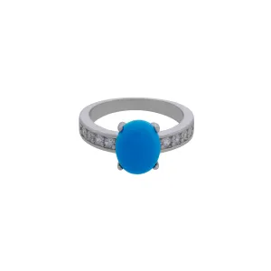 Premium 925 Sterling Silver Peacock Blue Ring
