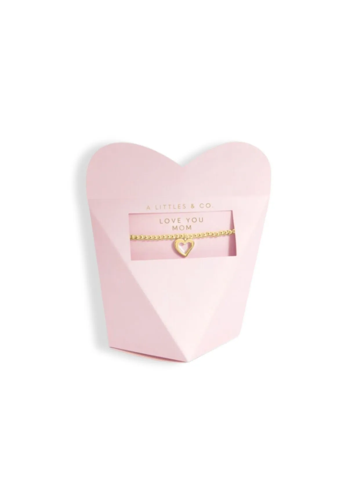 "Love You Mom" Gold Stretch Bracelet