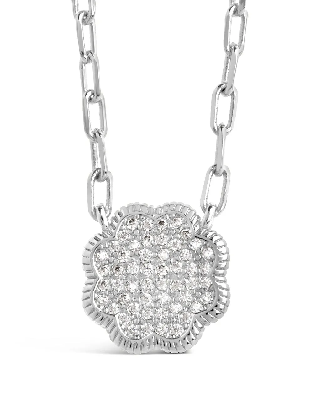 Raemy CZ Rose Petal Pendant Necklace