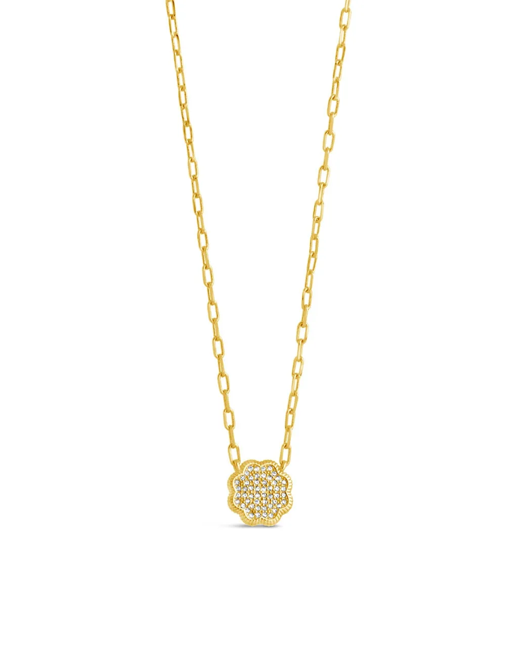Raemy CZ Rose Petal Pendant Necklace