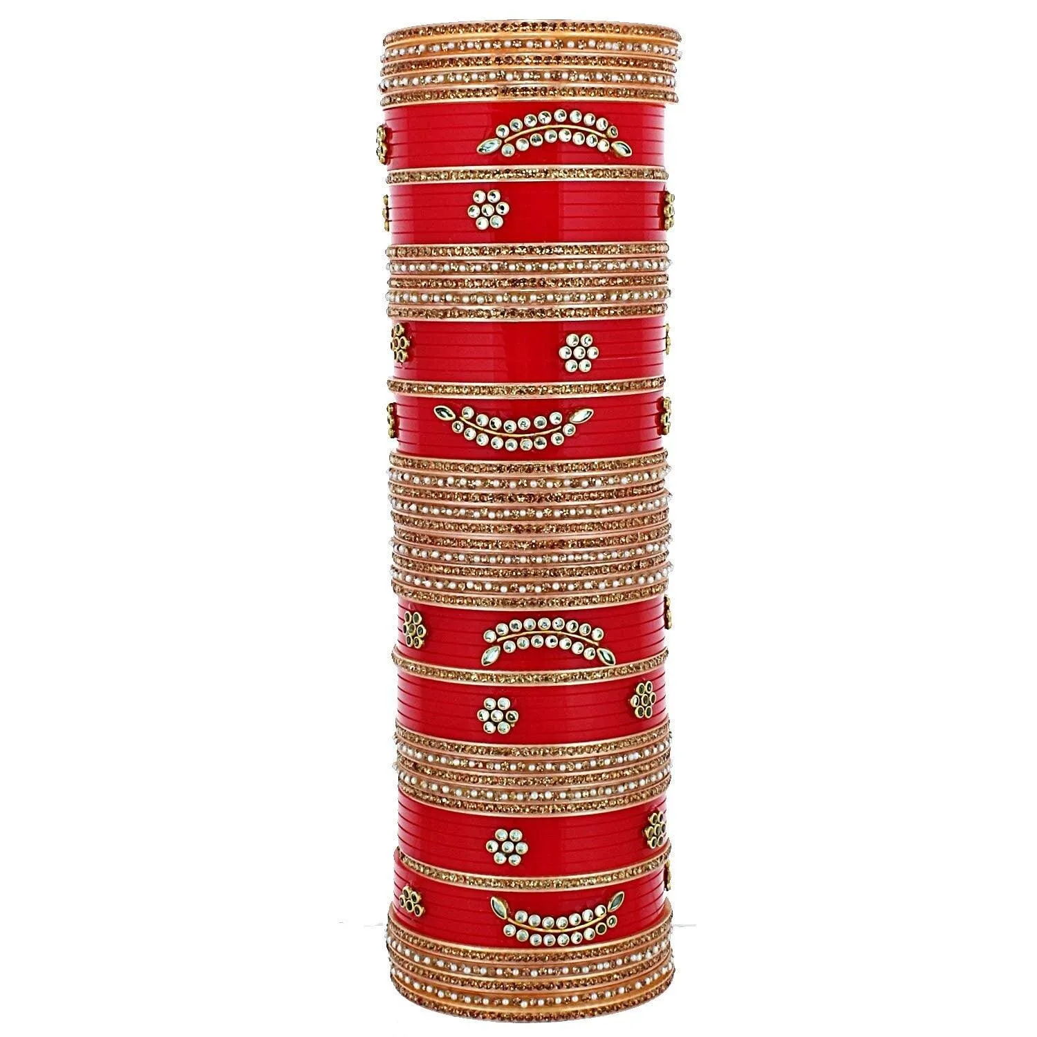 Red Designer Chura Bridal Punjabi Choora Fashion Jewellery Chuda Set