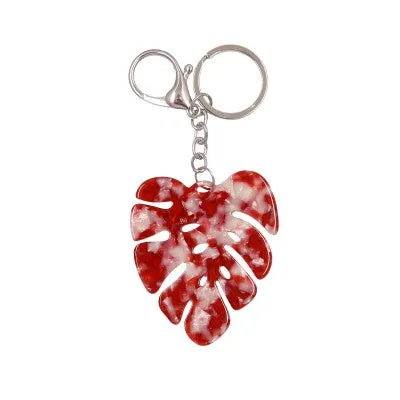 Resin Leaf Keyring