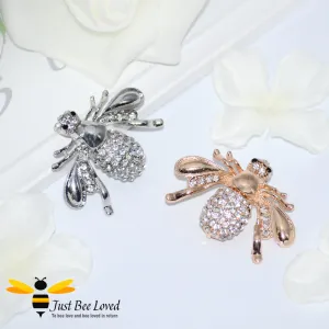 Rhinestone Crystal Bee Brooch