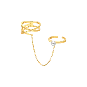 Ribbon Two Finger Ring