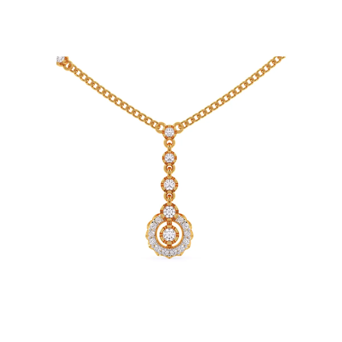 Round Diamond Cluster Pendant
