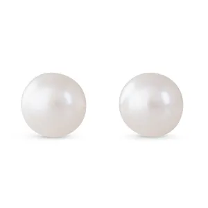 Round White Freshwater Studs 5mm