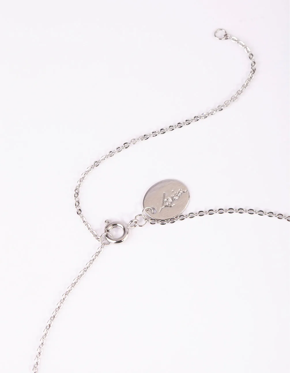 Silver Cubic Zirconia Cushion Cut Surrounded Necklace