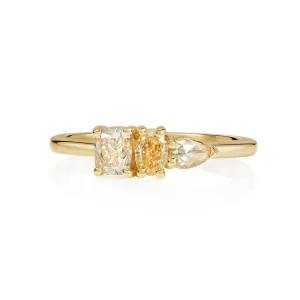 Sitara Champagne Asymmetric Ring