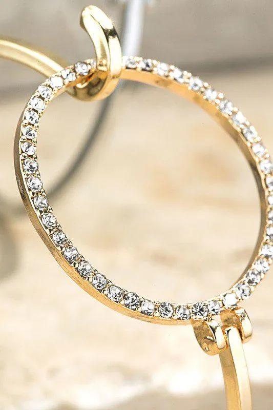 Sparkling Crystal Open Circle Bracelet