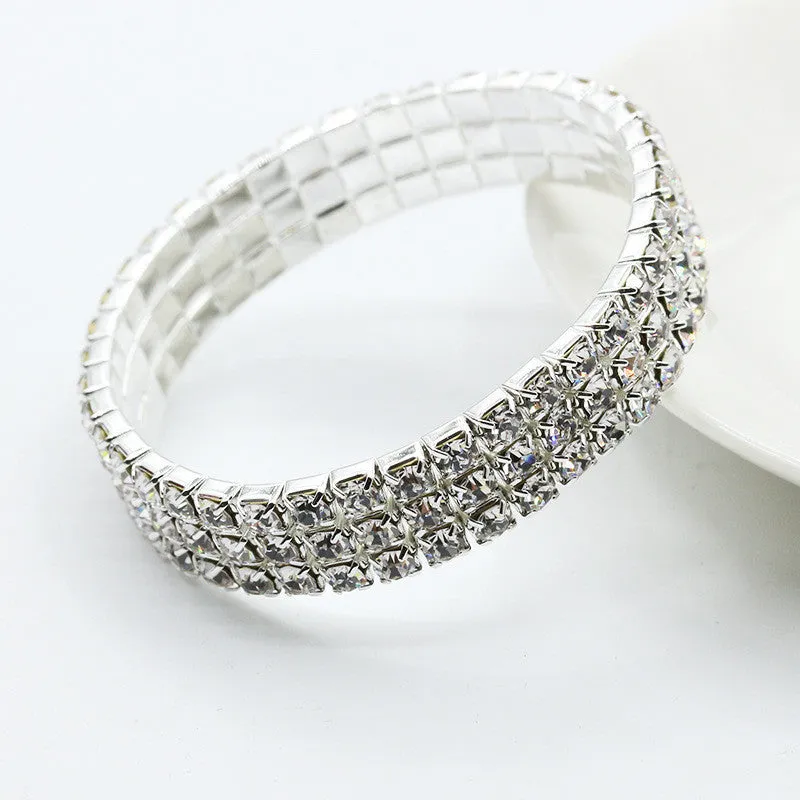 Sparkling Rhinestone Stretch Bracelet