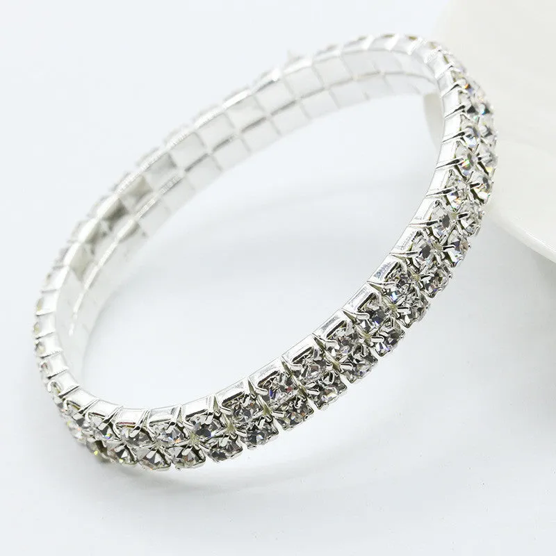 Sparkling Rhinestone Stretch Bracelet