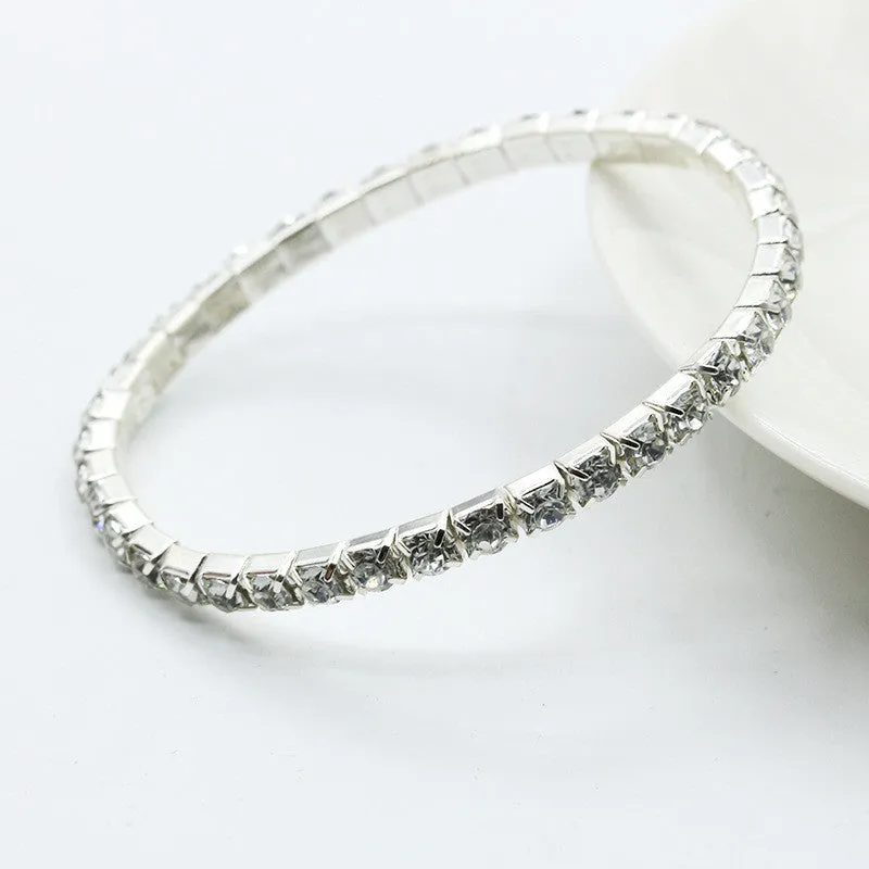 Sparkling Rhinestone Stretch Bracelet