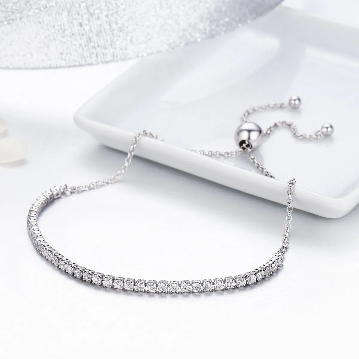 Sparkling Strand Link Tennis Bracelet