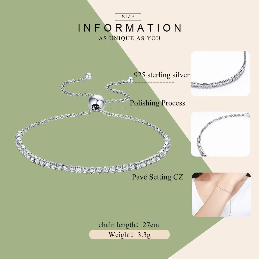 Sparkling Strand Link Tennis Bracelet