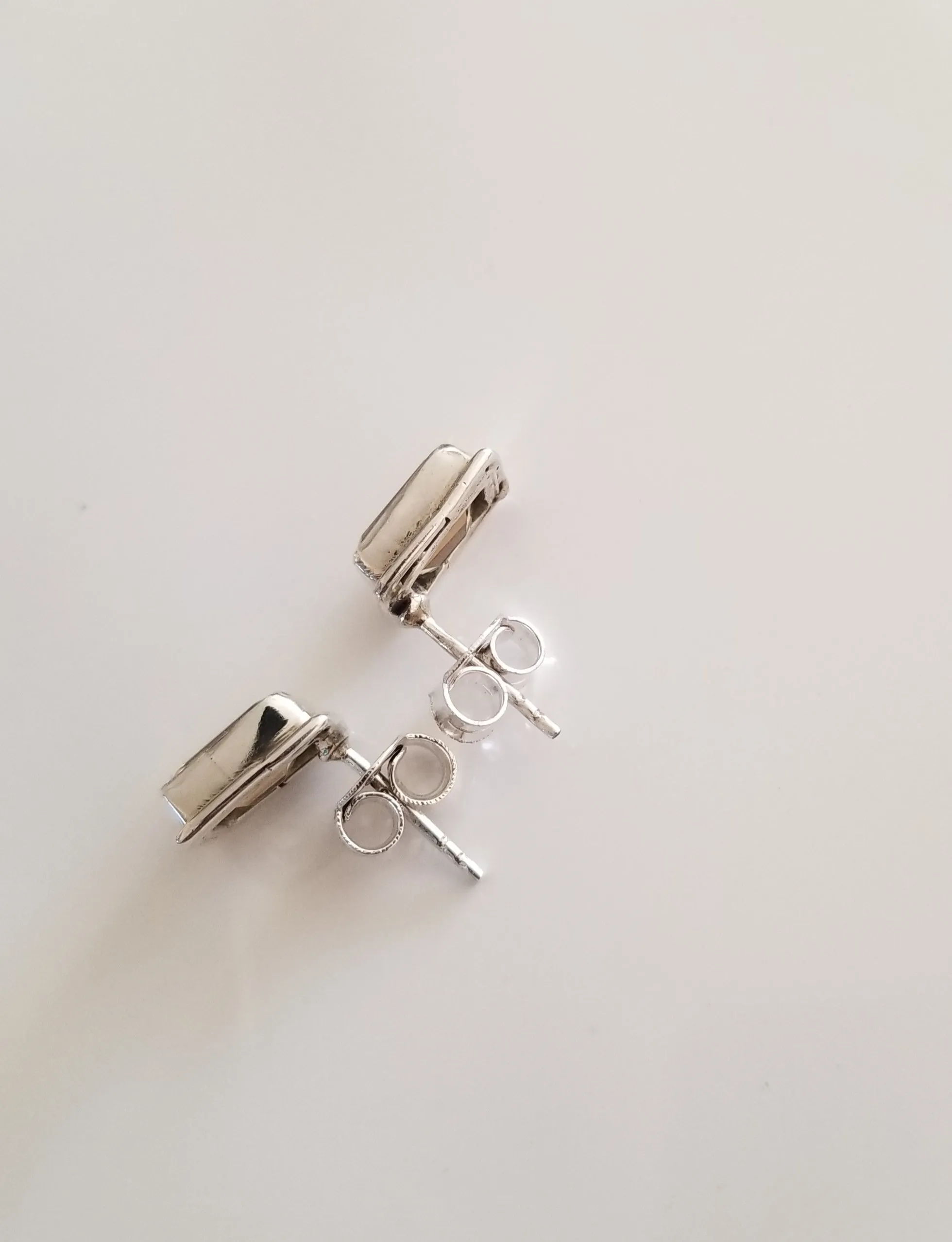 Sterling Silver Citrine Stud Earrings