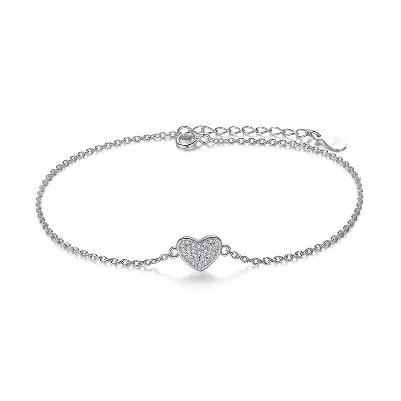 Sterling Silver Heart Bracelet