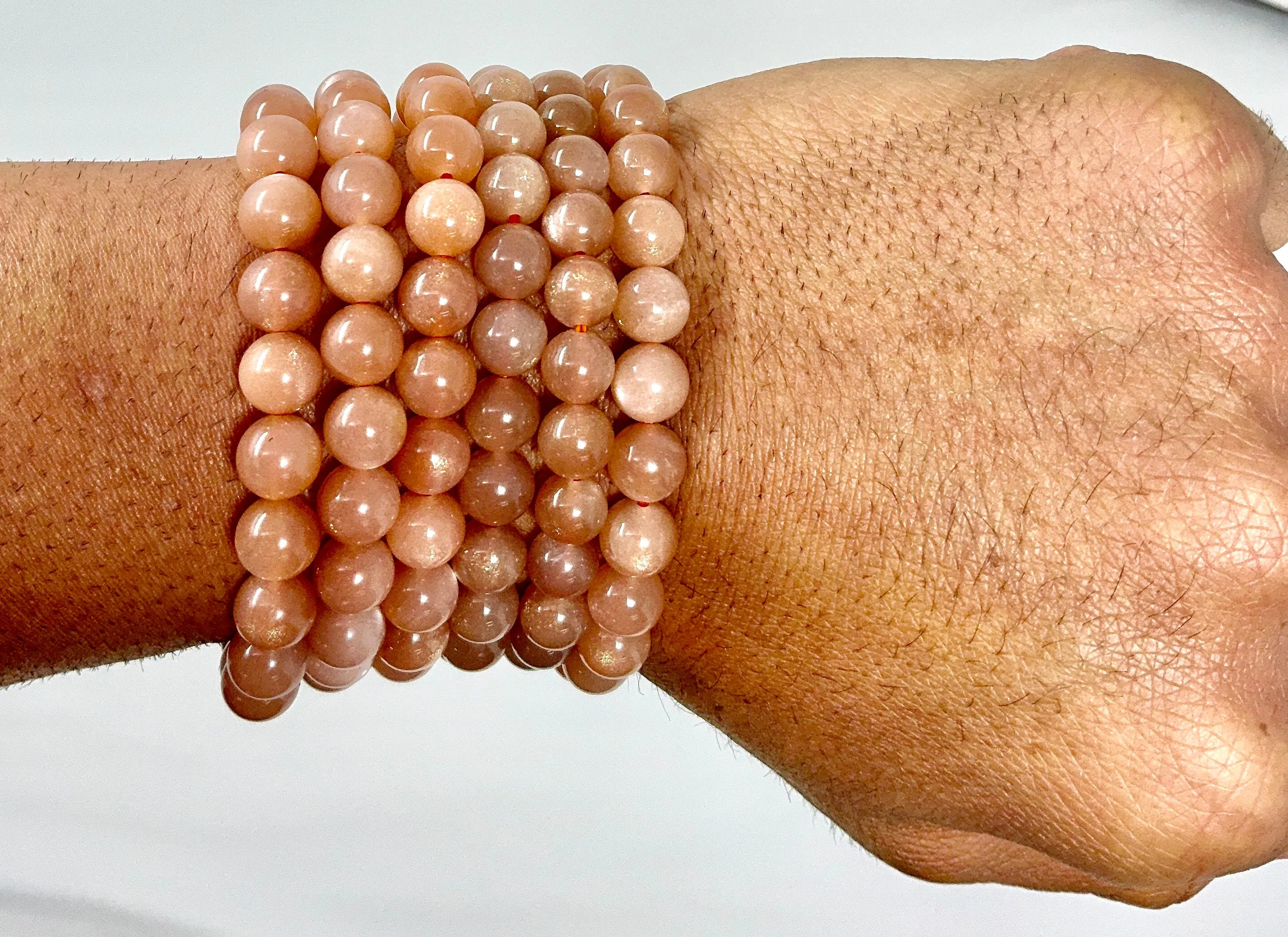 Sunstone 8MM “AA’ Round Bracelet