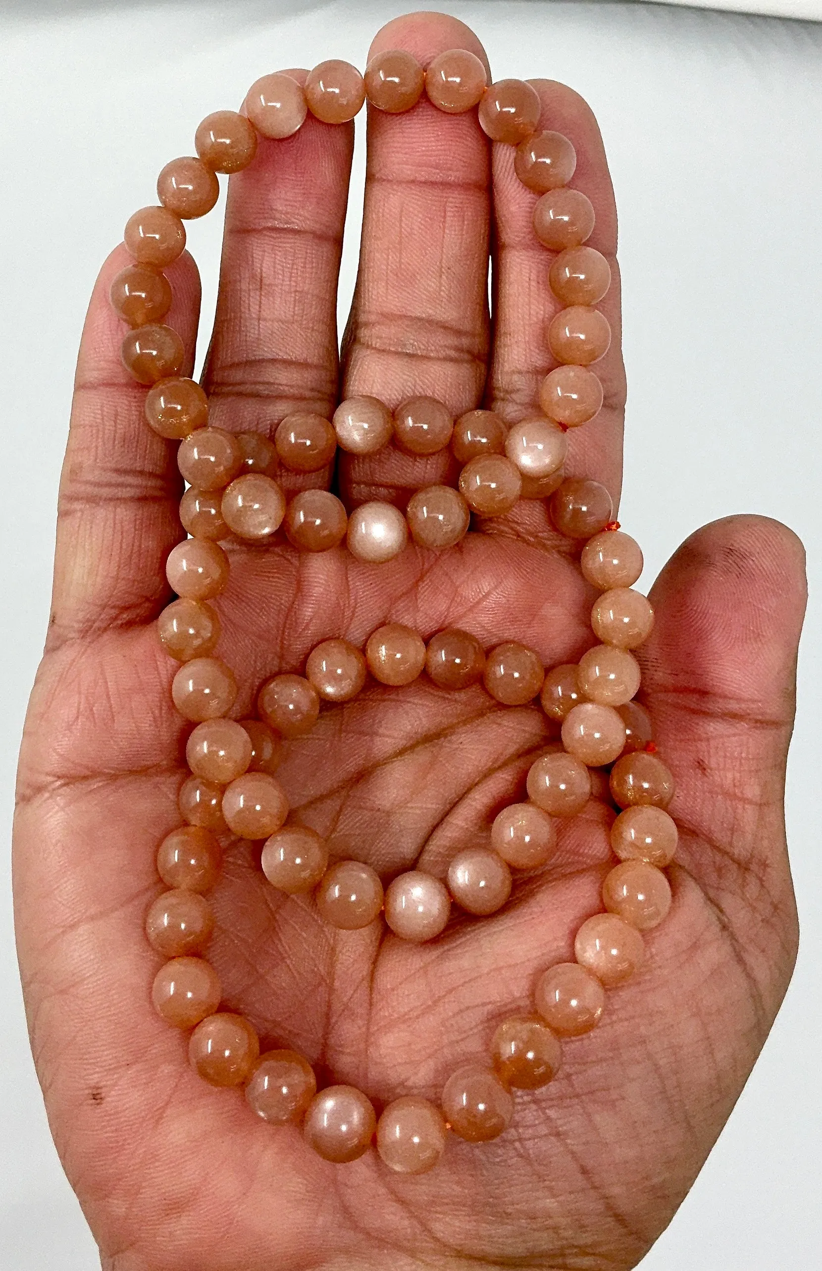 Sunstone 8MM “AA’ Round Bracelet
