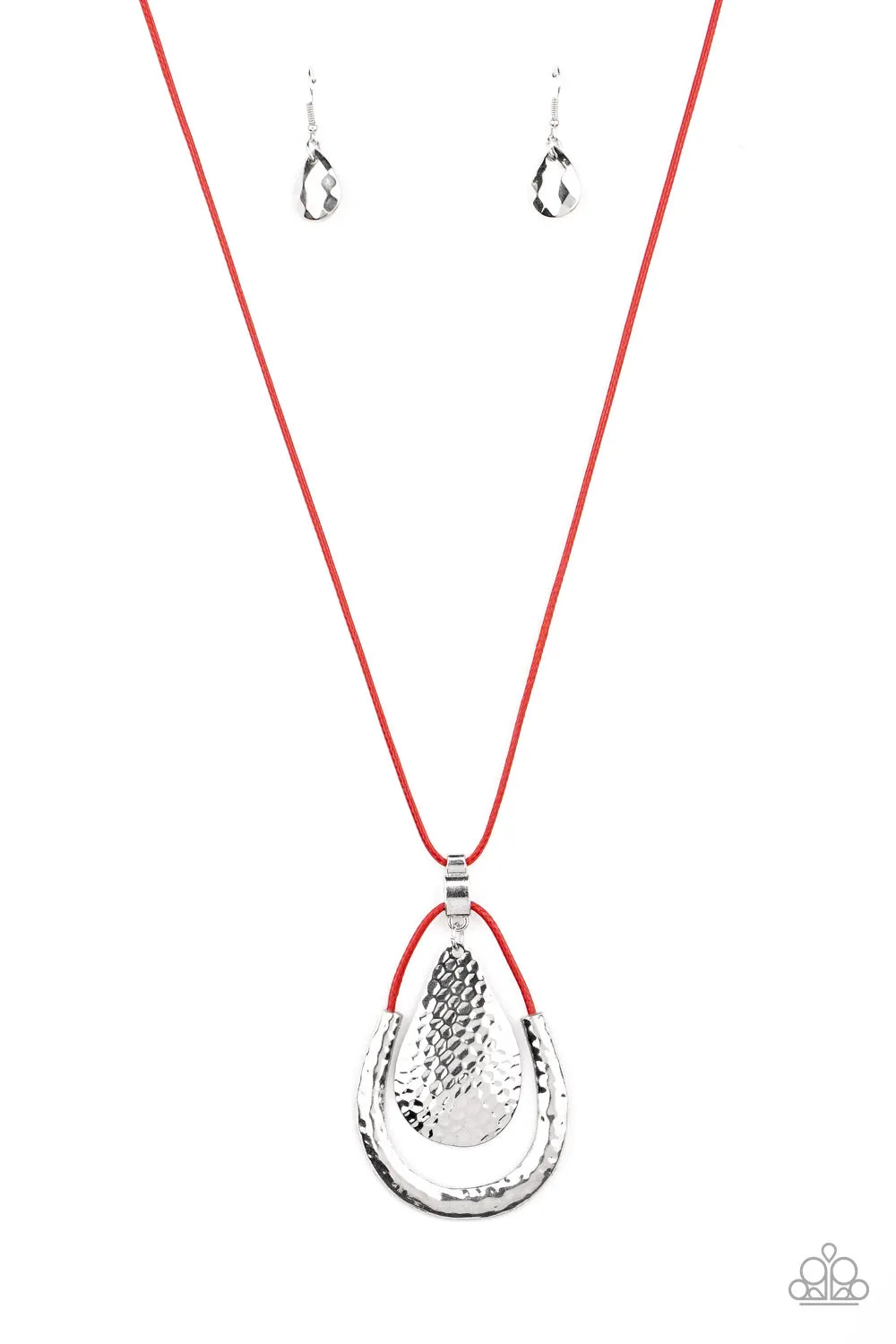 Texture Trekker - Red Necklace - Urban- Paparazzi