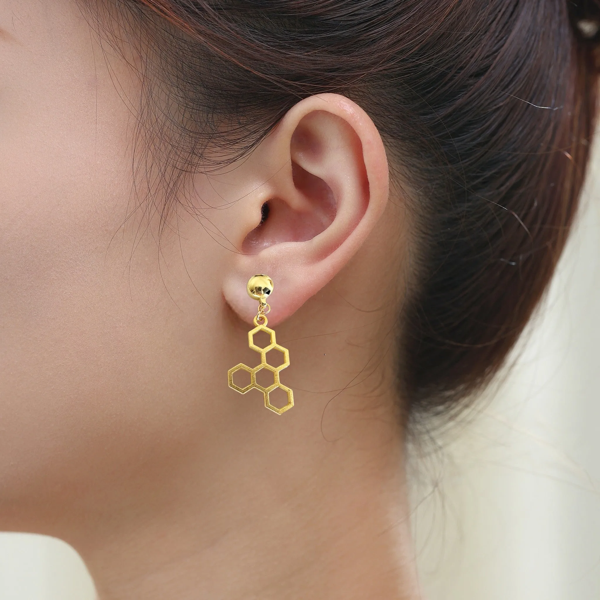 TI-GO Bee and honeycomb earrings