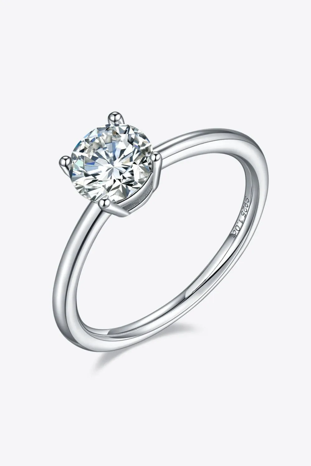 Timeless Brightness Solitaire 1 Carat Moissanite Ring