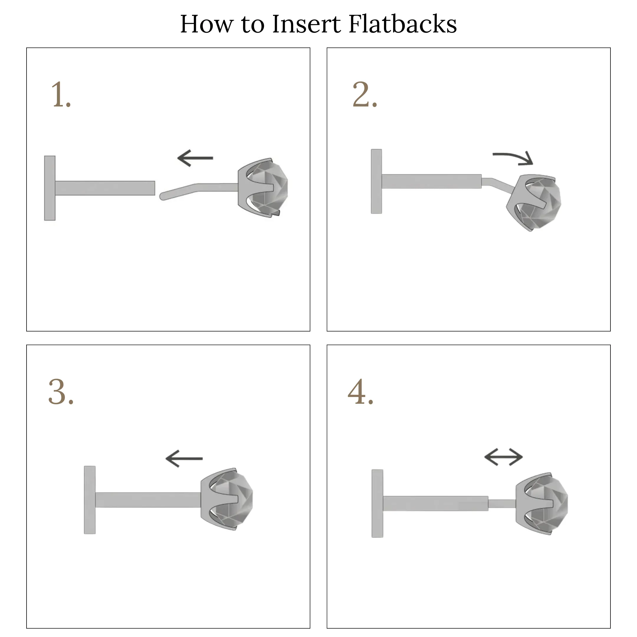 Tiny Bar Flatback Stud