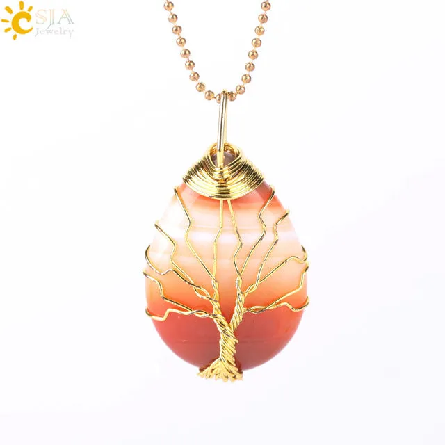 Tree of Life Wire Wrap Necklace & Pendant