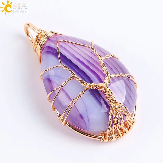 Tree of Life Wire Wrap Necklace & Pendant