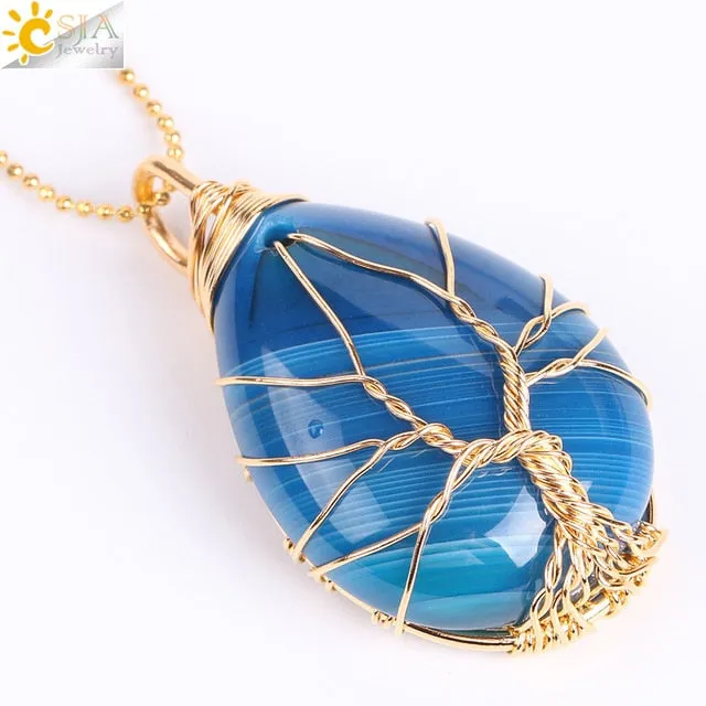 Tree of Life Wire Wrap Necklace & Pendant