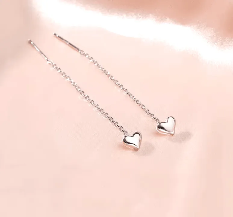Trend Long Wire Tassel Earrings – Star & Heart Beads Drop Pendants for Women